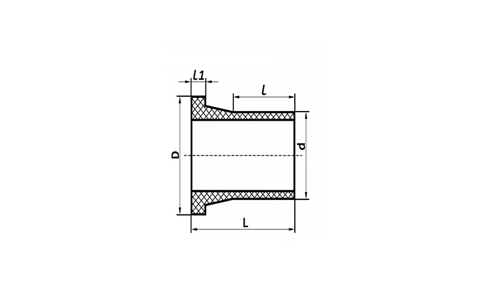 Втулка литая удлиненная Вода ПЭ100 SDR 11 140 мм